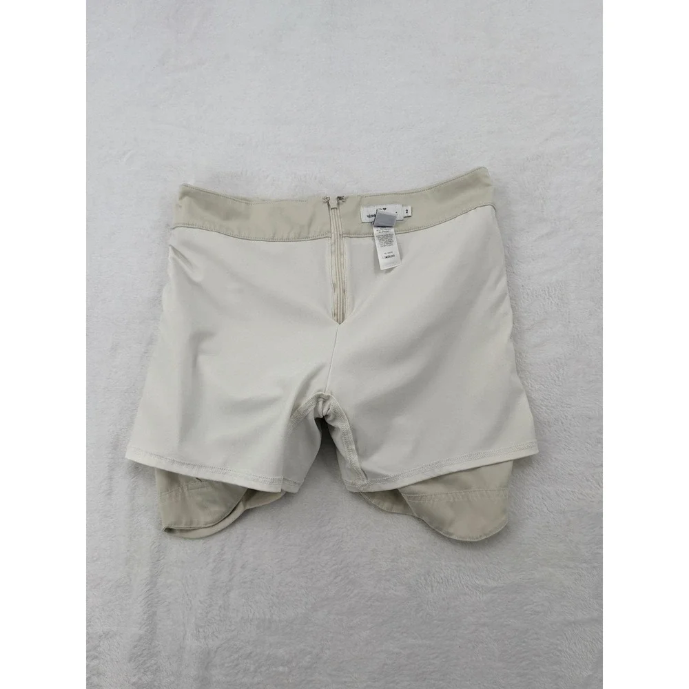 Vineyard Vines Skort Womens 2 Tan Excellent Scalloped Hem Golf Tennis 2R0351